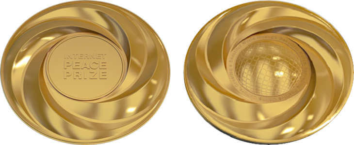 Obverse and reverse sides of the IPP medal